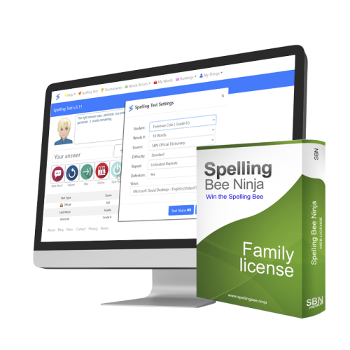 Spelling Bee Training Software Family