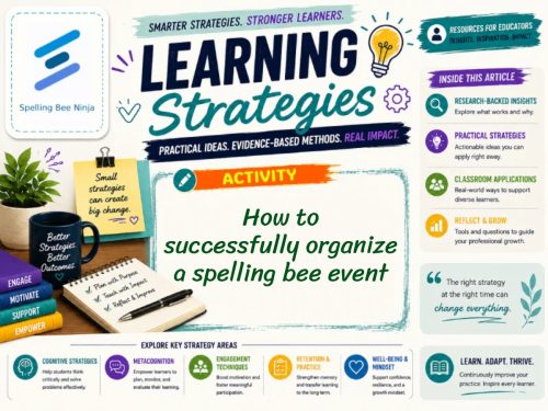 How to successfully organize a spelling bee event