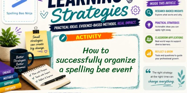 How to successfully organize a spelling bee event