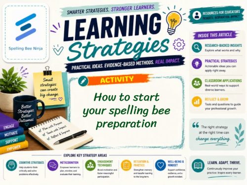 How to start your spelling bee preparation
