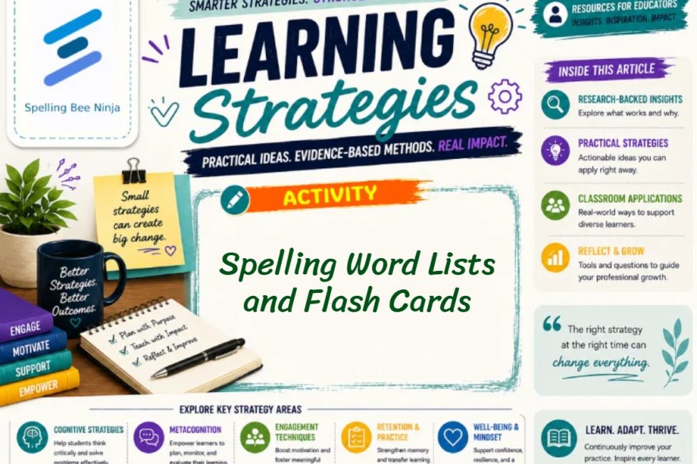 Spelling Word Lists and Flash Cards