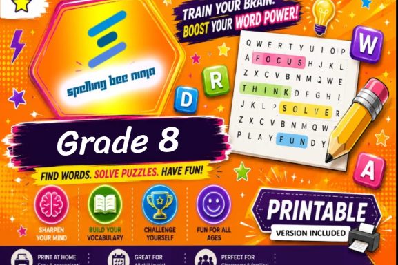 Word Search for grade 8