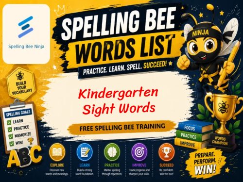 Kindergarten Sight Words List For Children