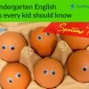 50 Kindergarten English words every kid should know