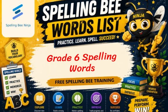 Grade 6 spelling words with printable pdf