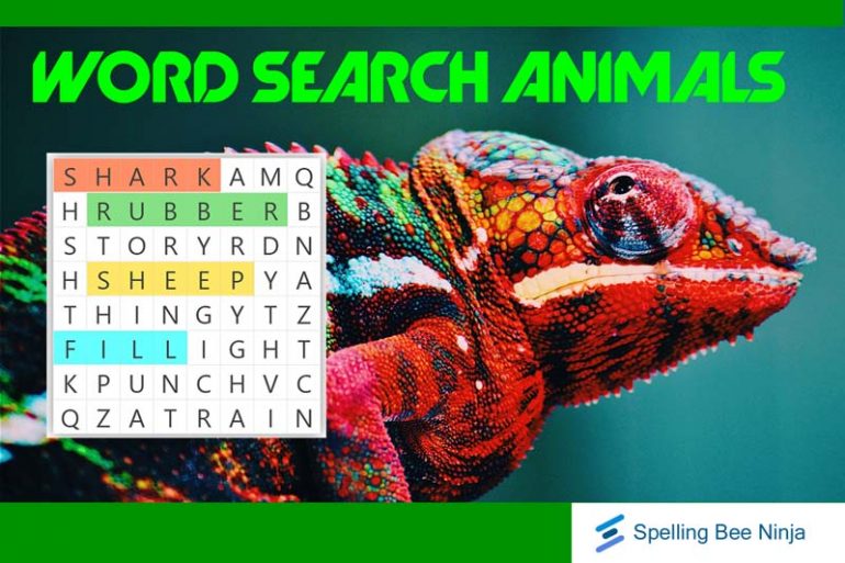 Word search animals