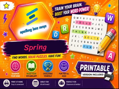 Spring Word Search Game