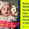 Rules for Writing Numbers How to Write Numbers in Words