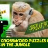 Printable easy crossword puzzle for kids In the Jungle