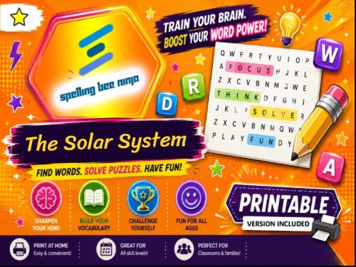 the solar system word search game