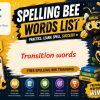 transition words spelling list