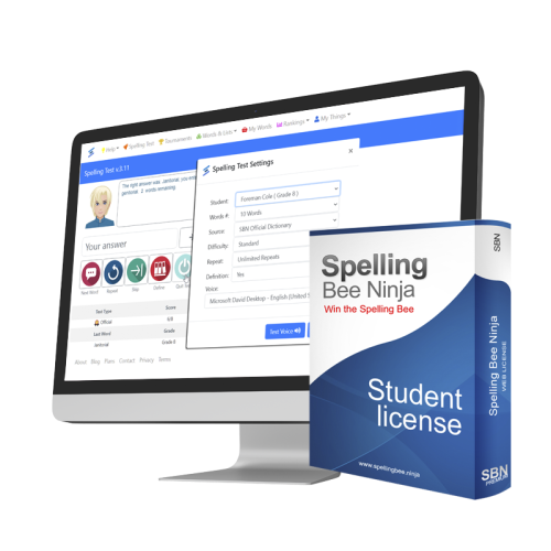 Spelling Bee Training Software Student
