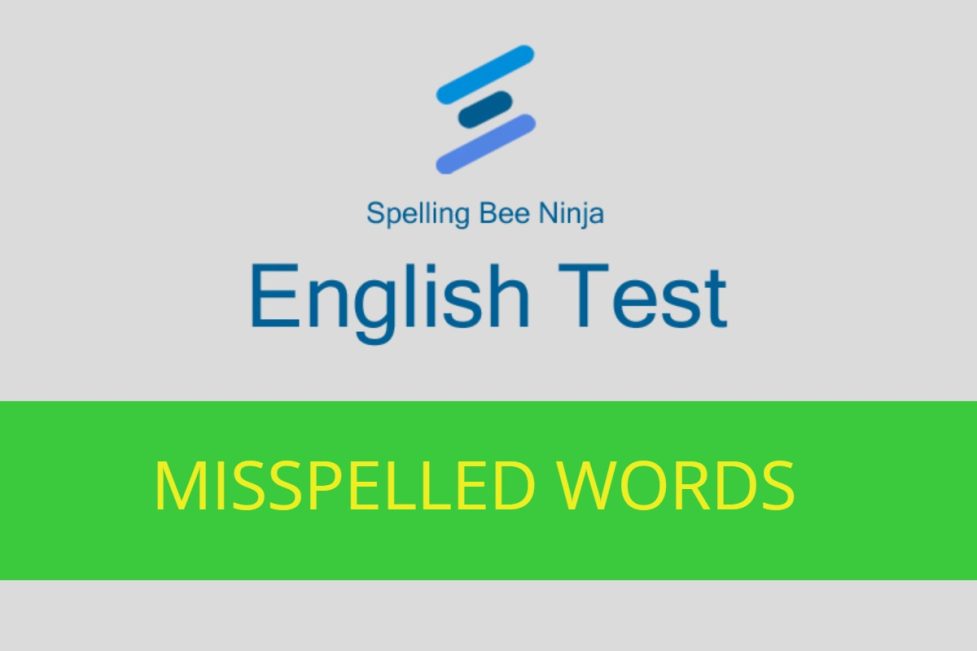 English Test Misspelled Words