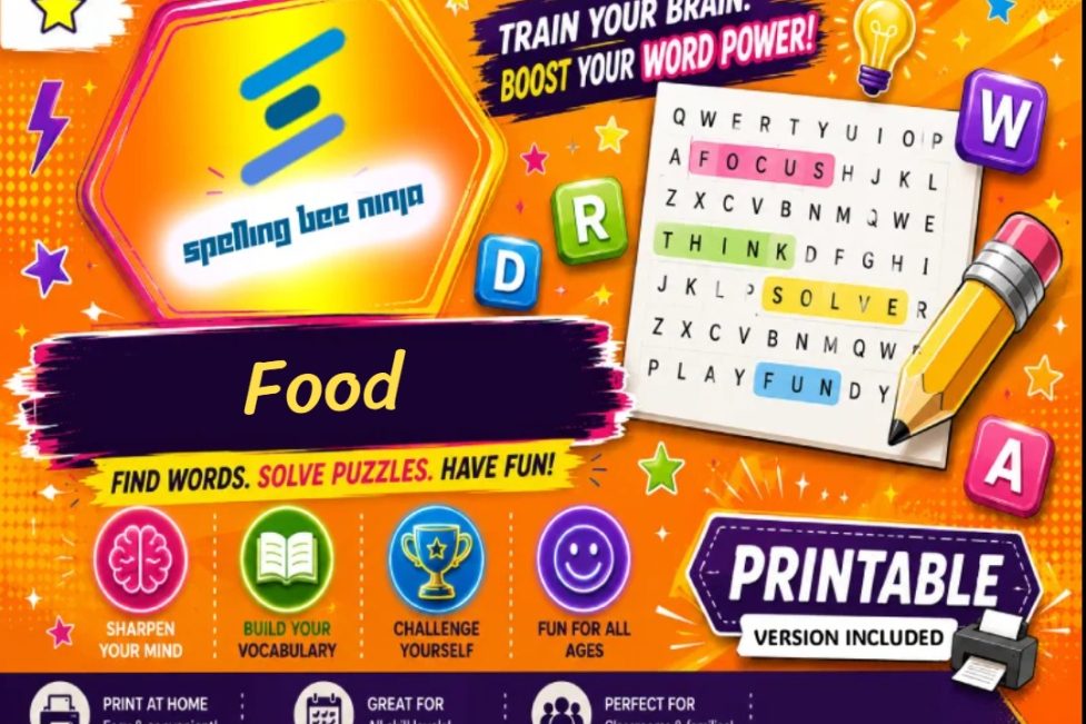 Food and Kitchen Word Search game