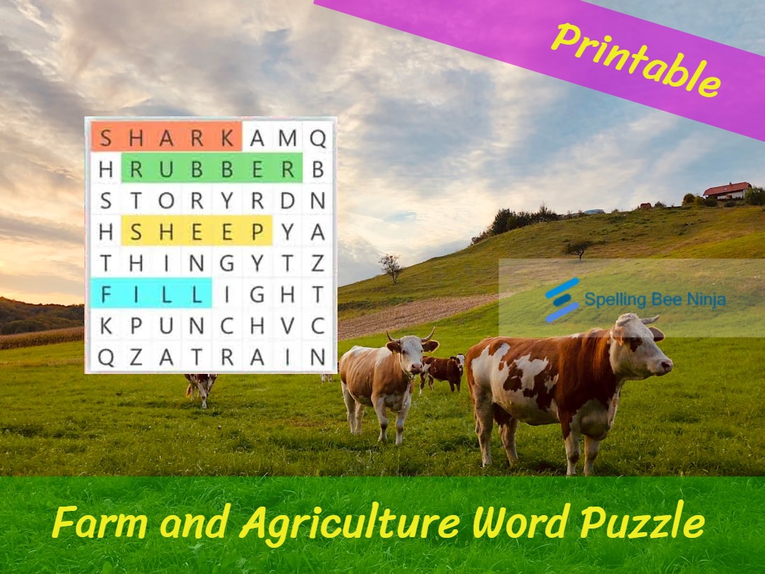 Farm and Agriculture Word Puzzle
