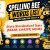 Spelling Words for State Standardized Tests (STAAR, CAASPP, MCAS).