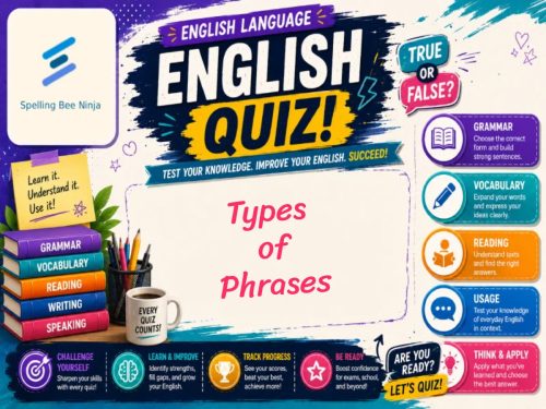English Test - Types of Phrases