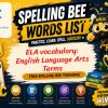 ELA English Language Arts Spelling List