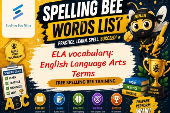 ELA English Language Arts Spelling List