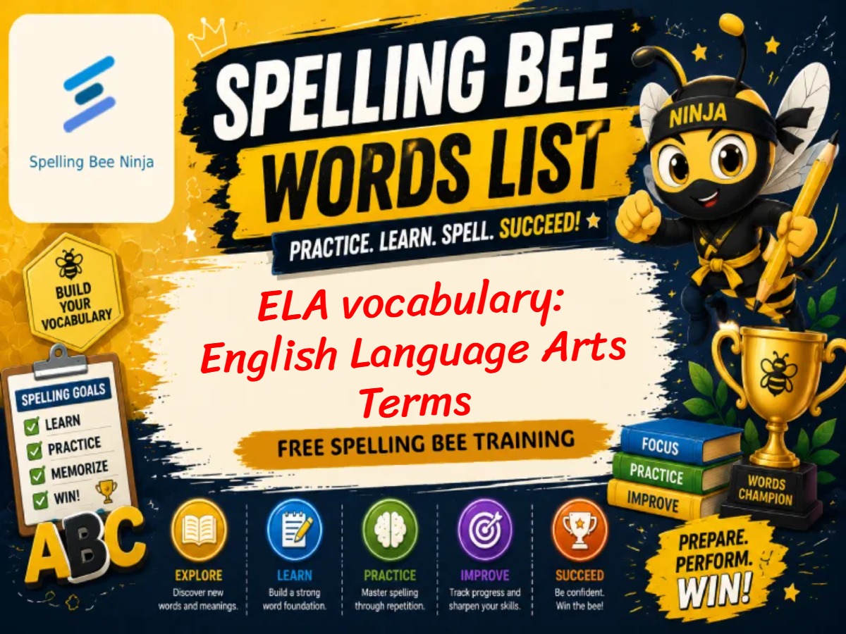 🐝 ELA vocabulary: Essential English Language Arts Terms Every Student Should Know