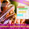 Music Mania: Instruments and Genres Word Game