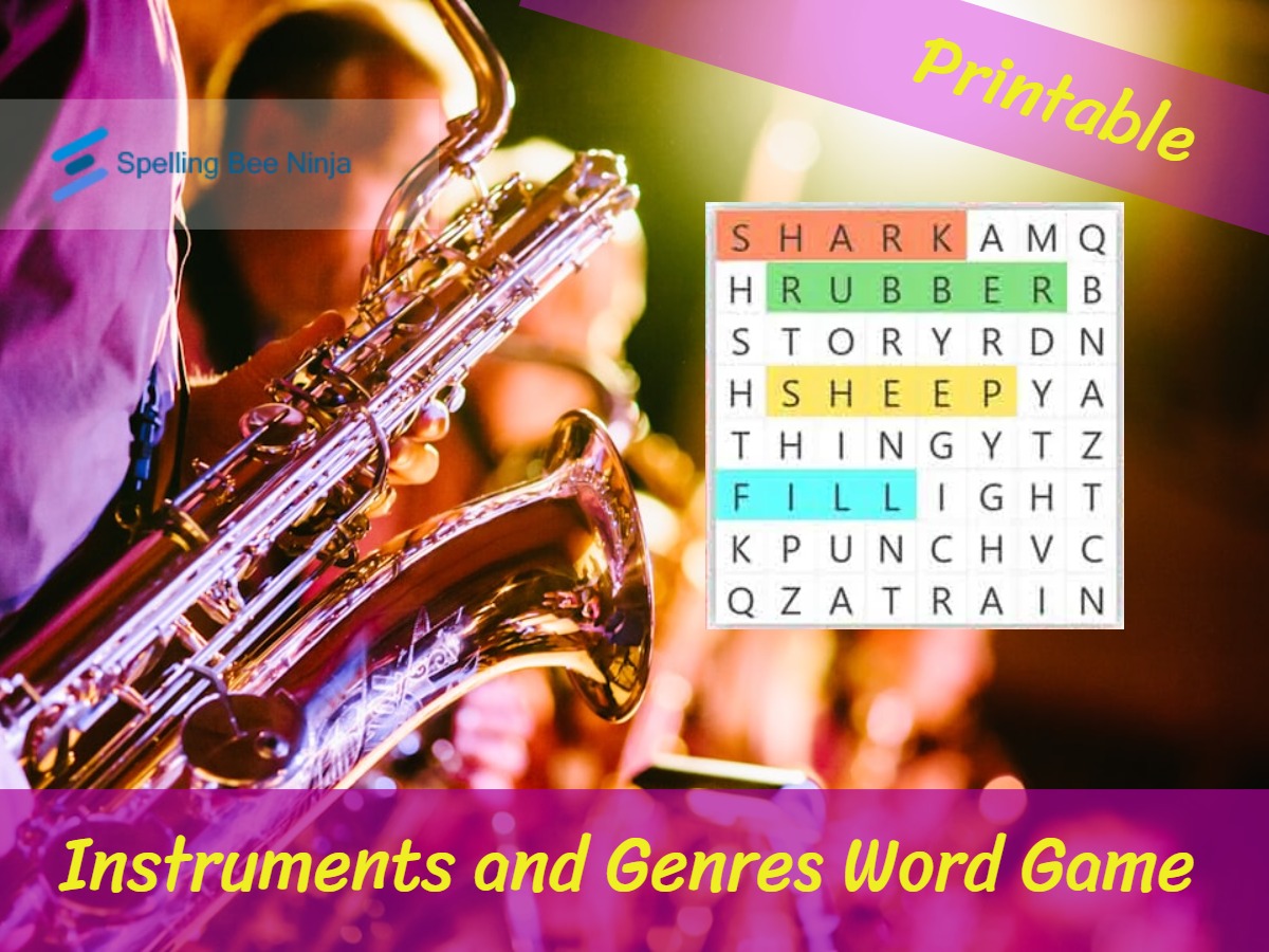 Music Mania: Instruments and Genres Word Game