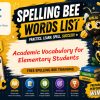 Academic Vocabulary for Elementary Students Spelling List