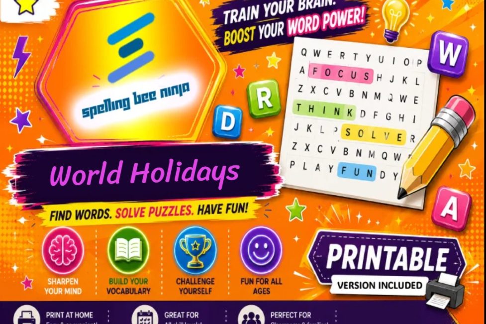 World Holidays Word Search Game