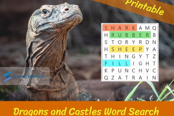 Fantasy Realms: Dragons and Castles Word Search