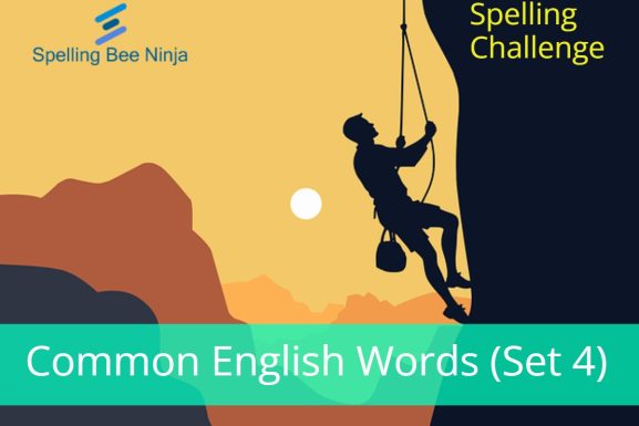 Spelling Bee Challenge Common English Words (Set 4)