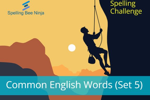Spelling Bee Challenge Common English Words (Set 5)