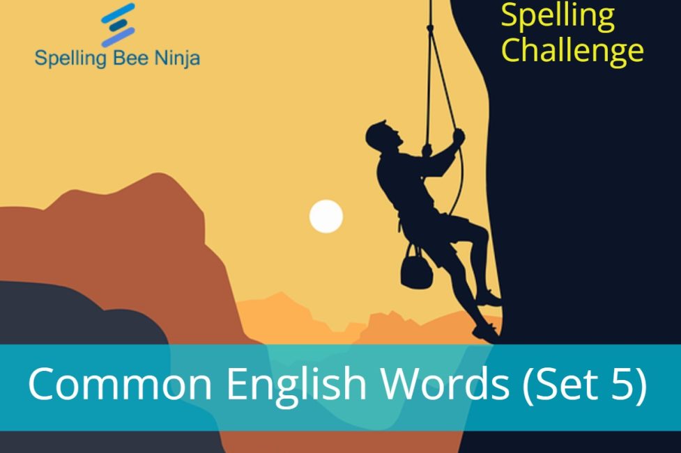 Spelling Bee Challenge Common English Words (Set 5)