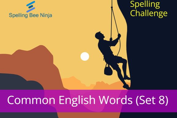 Spelling Bee Challenge – Common English Words (Set 8)