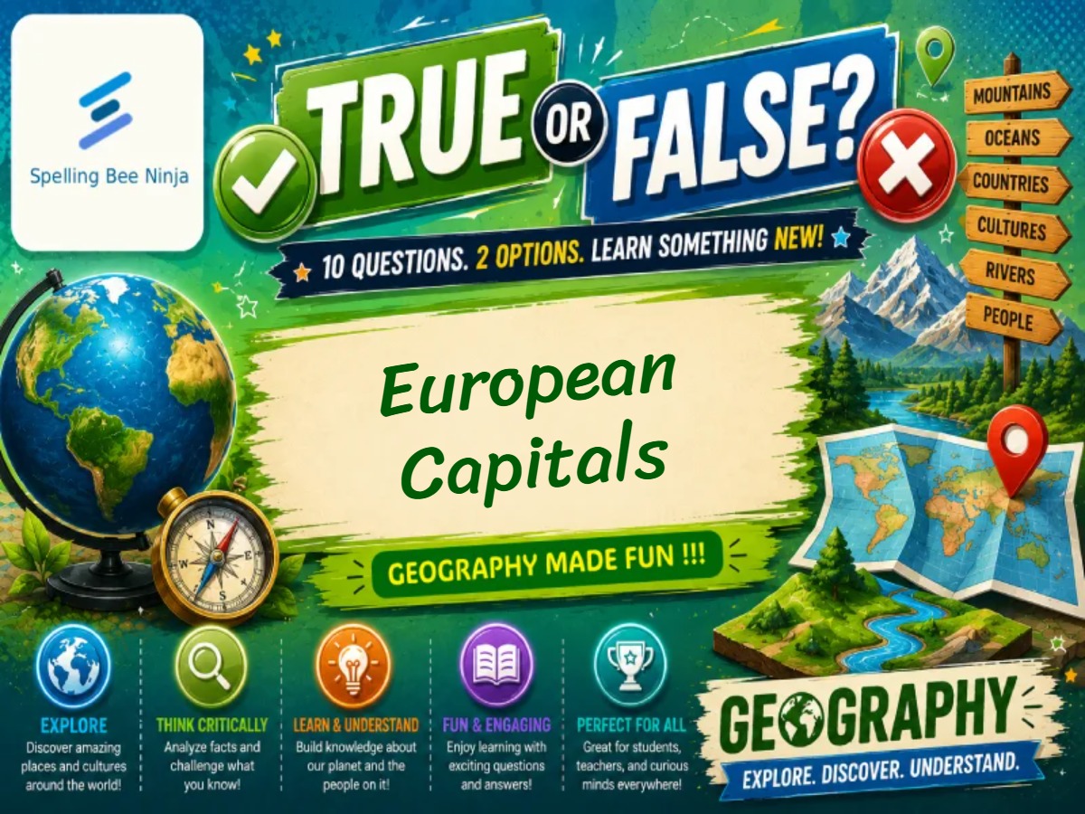 🎓 European Capitals Quiz – Test Your Europe Geography