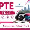 PTE - Summarize Written Text Quiz