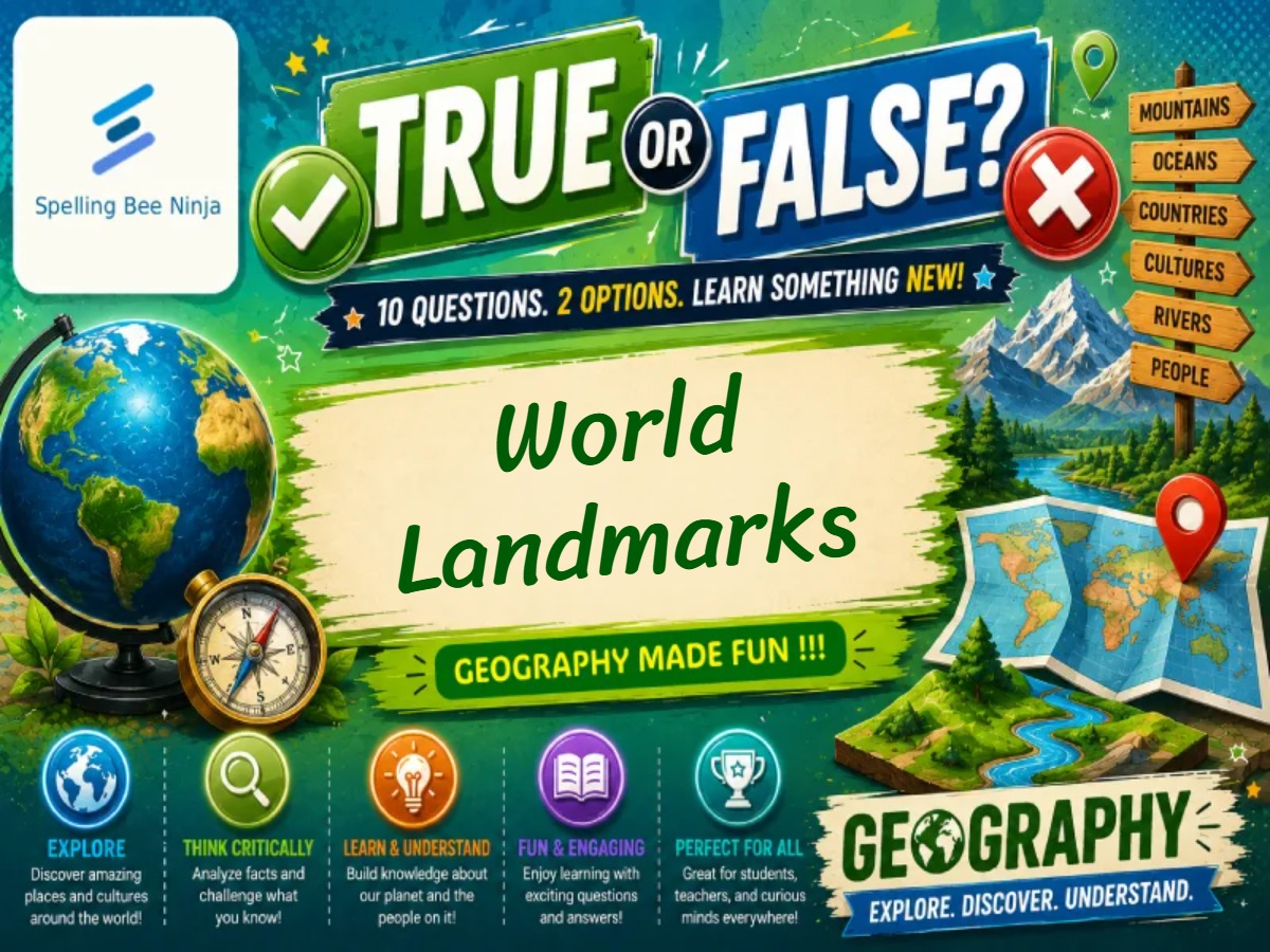 🎓 World Landmarks Quiz – Famous Places Around the Globe