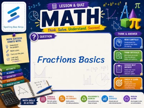 Fractions Basics Lesson and Quiz