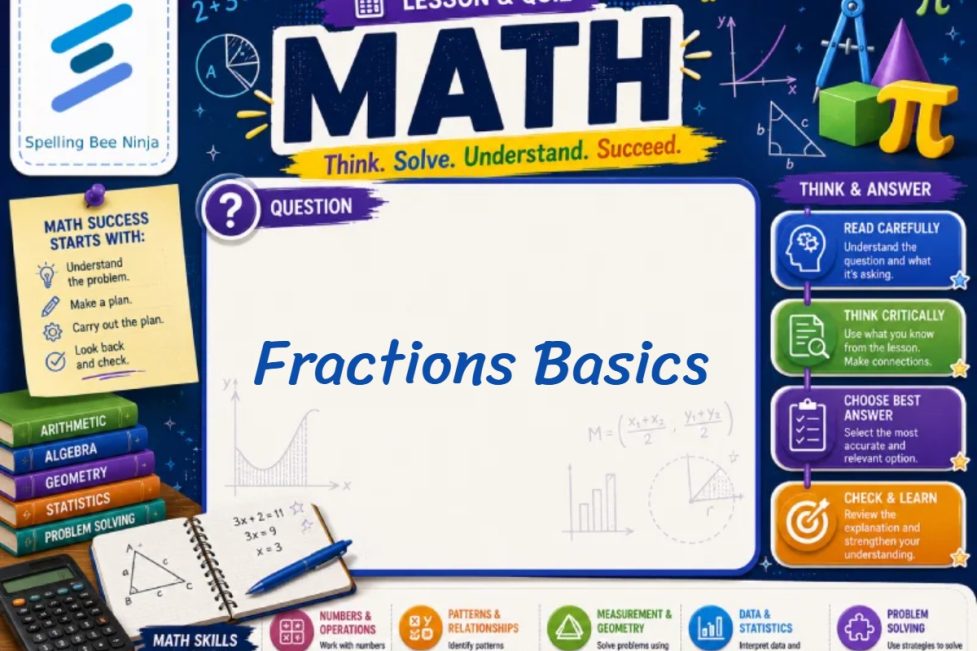 Fractions Basics Lesson and Quiz