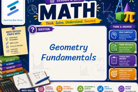 Geometry Fundamentals Lesson and Quiz