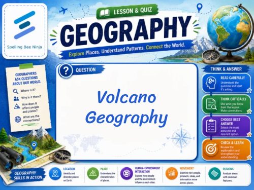 Volcano Geography Lesson and Quiz