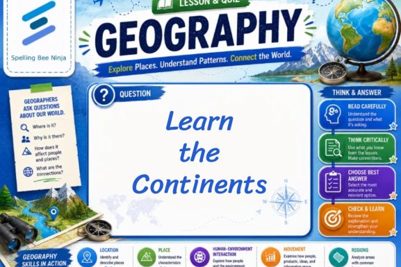 Learn the Continents Lesson and Quiz