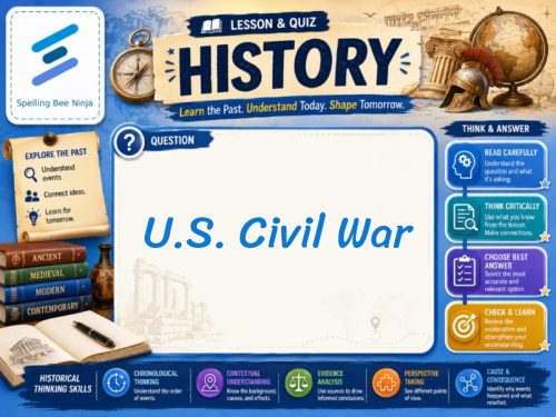 U.S. Civil War Lesson and Quiz