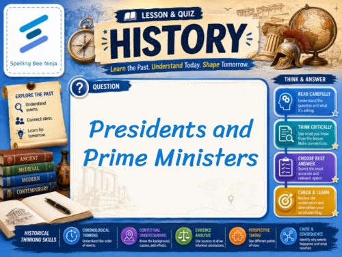 Presidents and Prime Ministers Lesson and Quiz