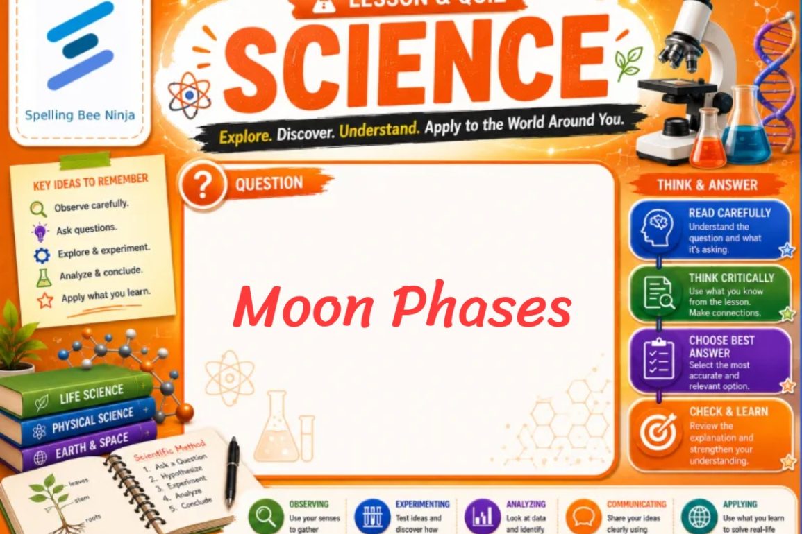🎓 Moon Phases: Interactive Astronomy Lesson for Students