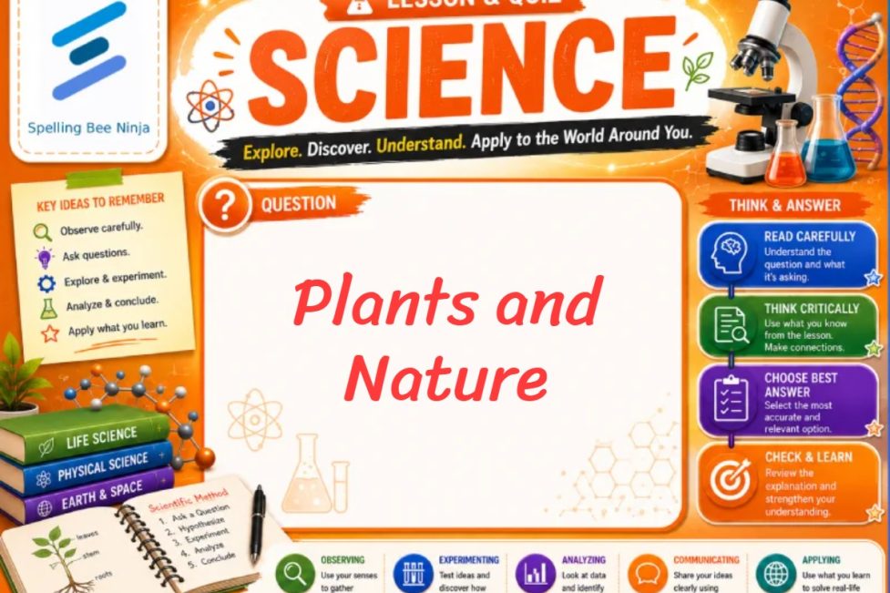 Plants and Nature lesson and quiz