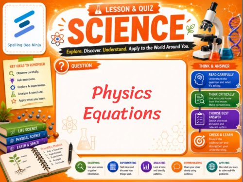 Physics Equations Lesson and Quiz