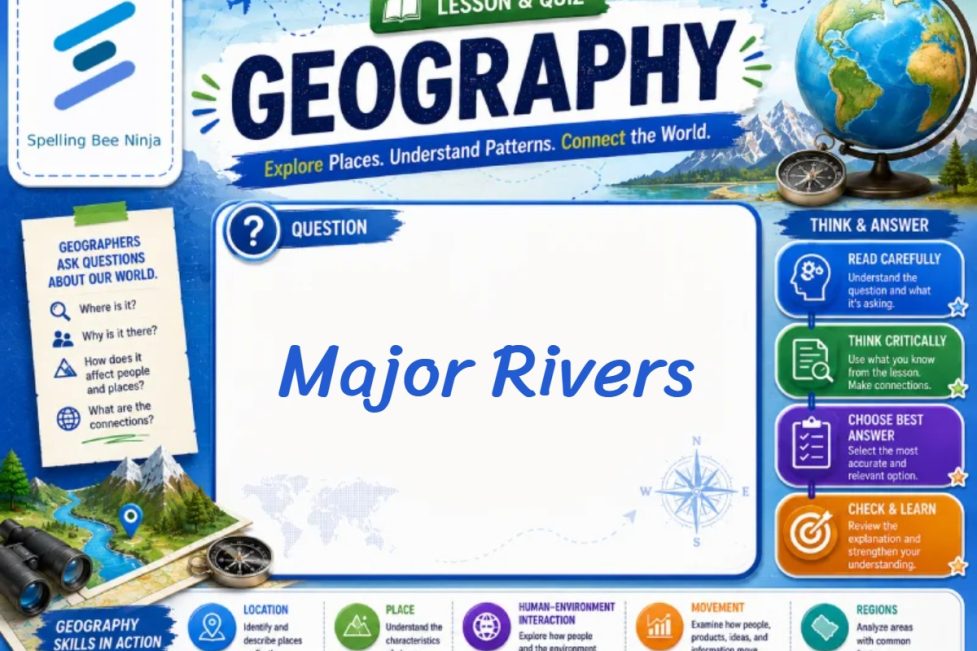 Major Rivers lesson and Quiz