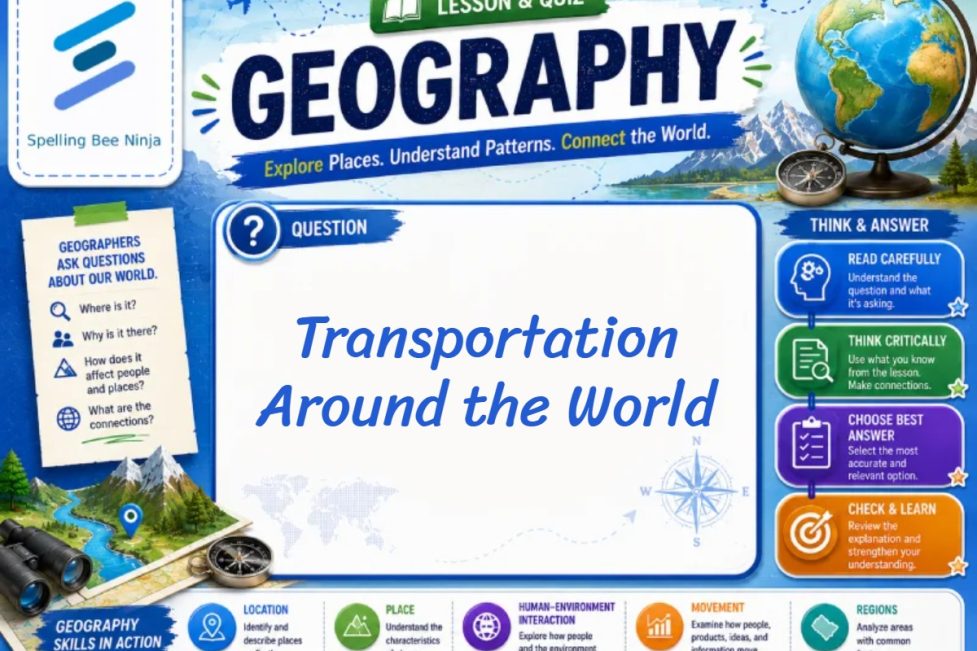 Transportation Around the World Lesson and Quiz
