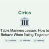 Table Manners Lesson: How to Behave When Eating Together