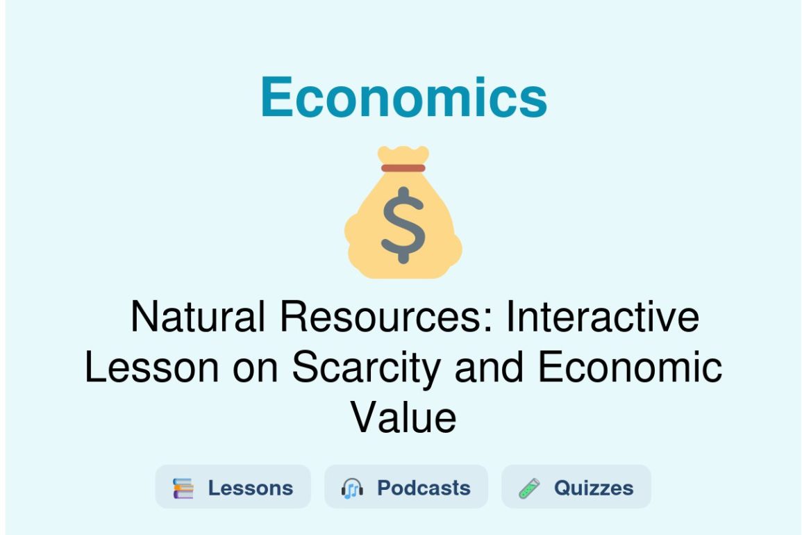 🎓 Natural Resources: Interactive Lesson on Scarcity and Economic Value